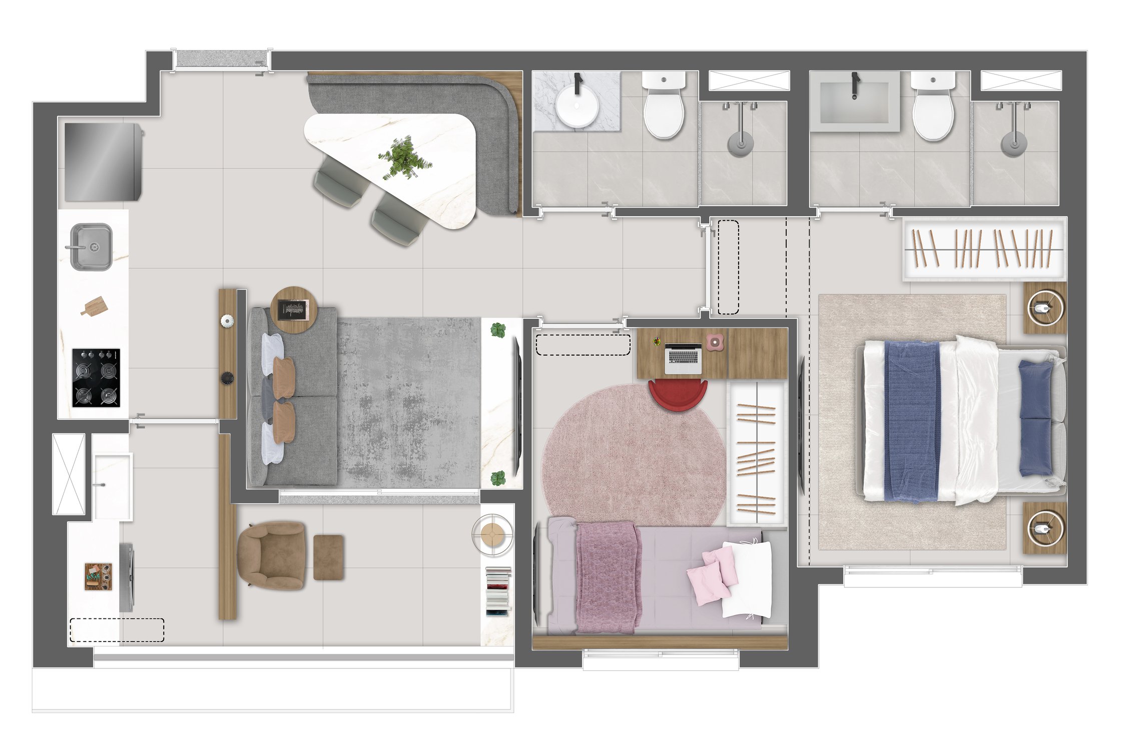 Apartamento à venda com 49m², 2 quartos com vaga - 19