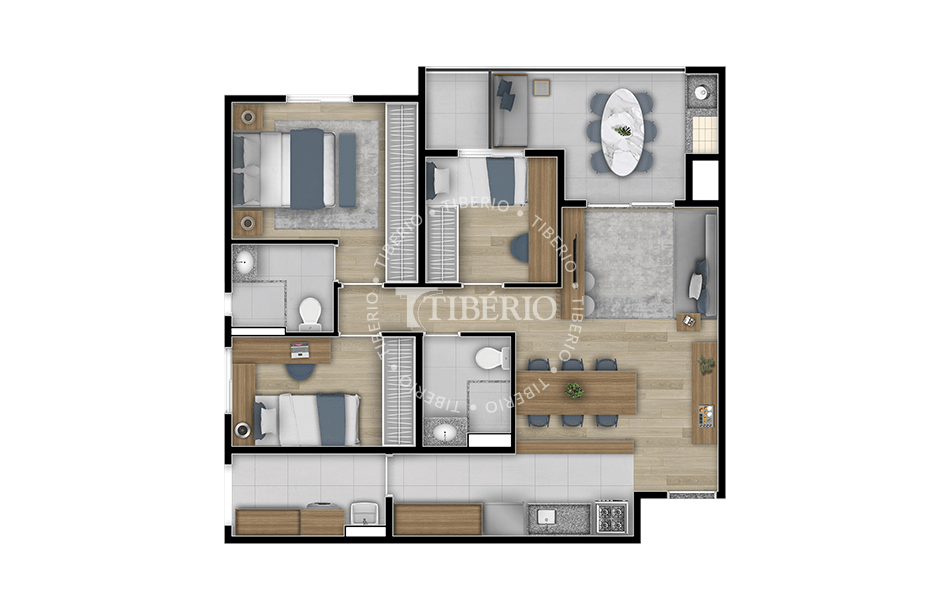 Apartamento à venda com 75m², 3 quartos com vaga - 24