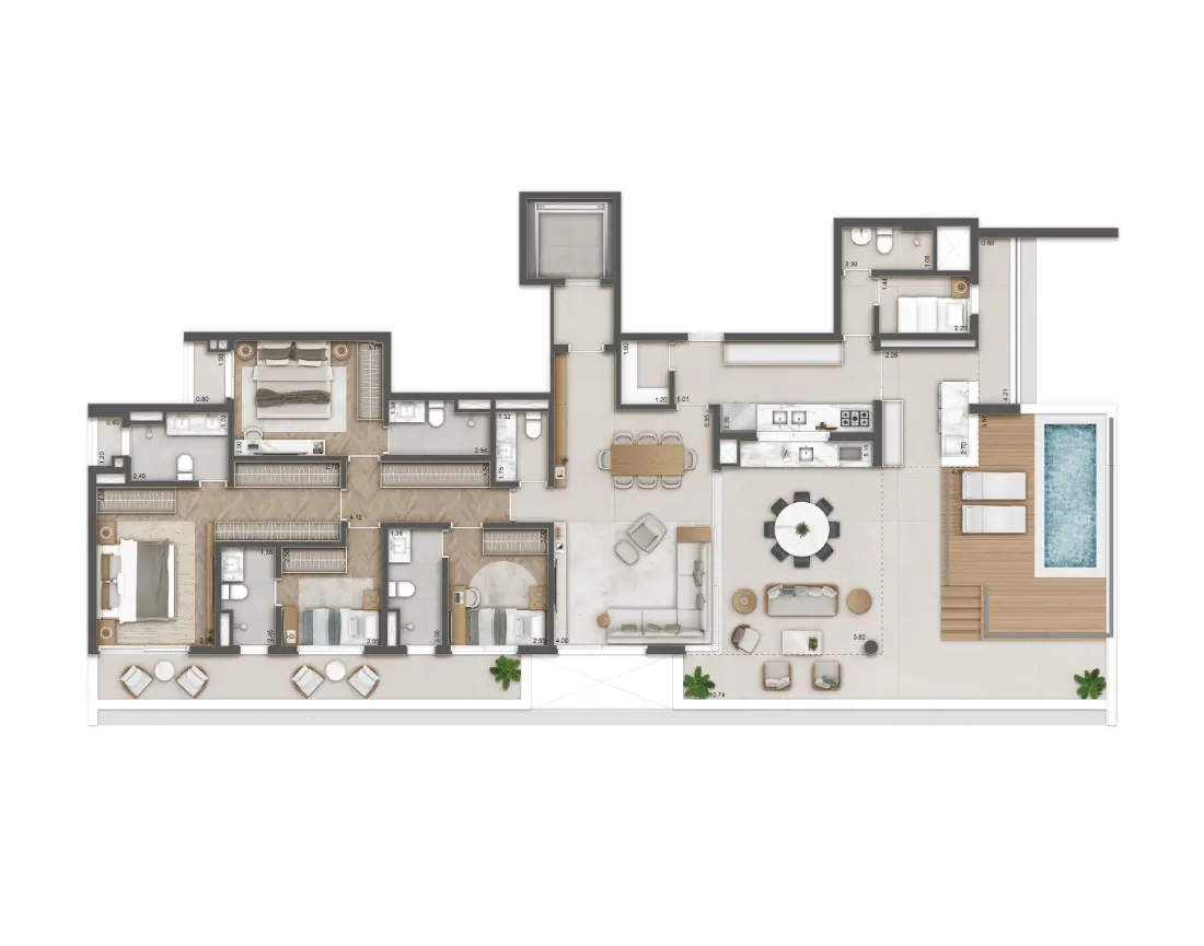 Apartamento à venda com 243m², 4 quartos com vaga - 14