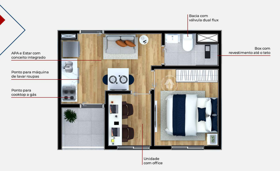 Apartamento à venda com 27m², 2 quartos sem vaga - 27