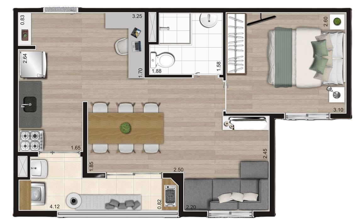 Apartamento à venda com 41m², 2 quartos com vaga - 12