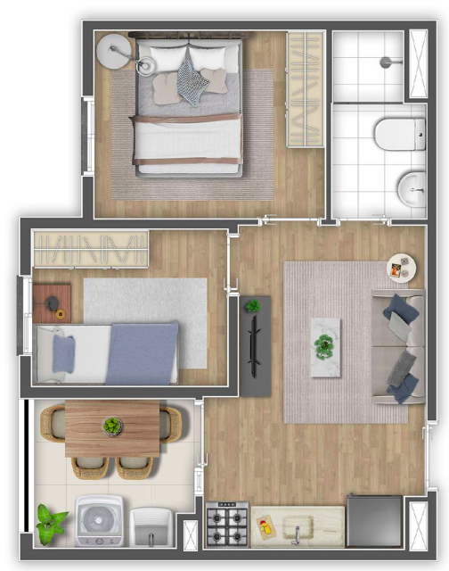 Apartamento à venda com 34m², 2 quartos sem vaga - 17