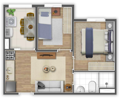 Apartamento à venda com 36m², 2 quartos sem vaga - 19