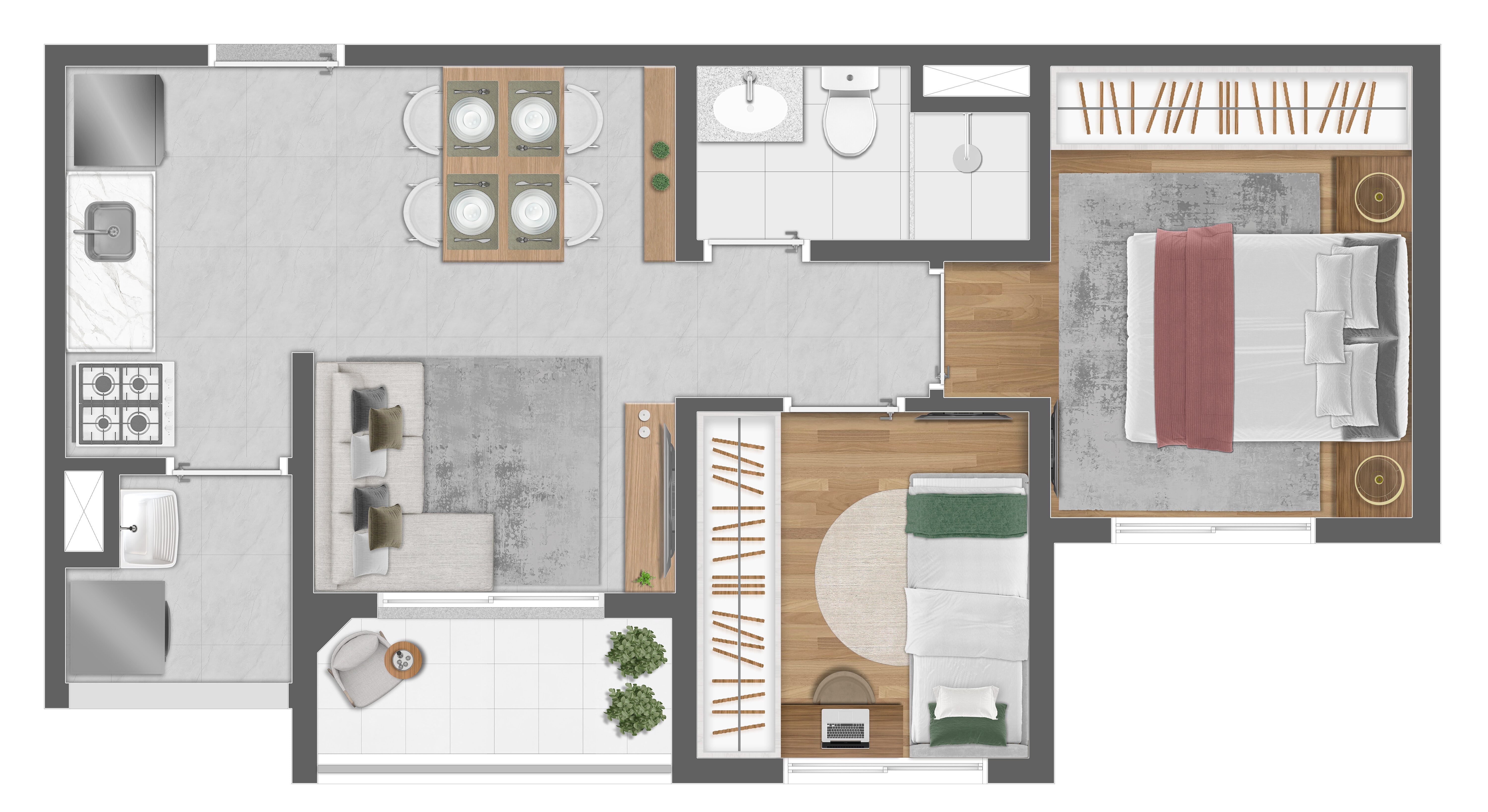 Apartamento à venda com 40m², 2 quartos com vaga - 15