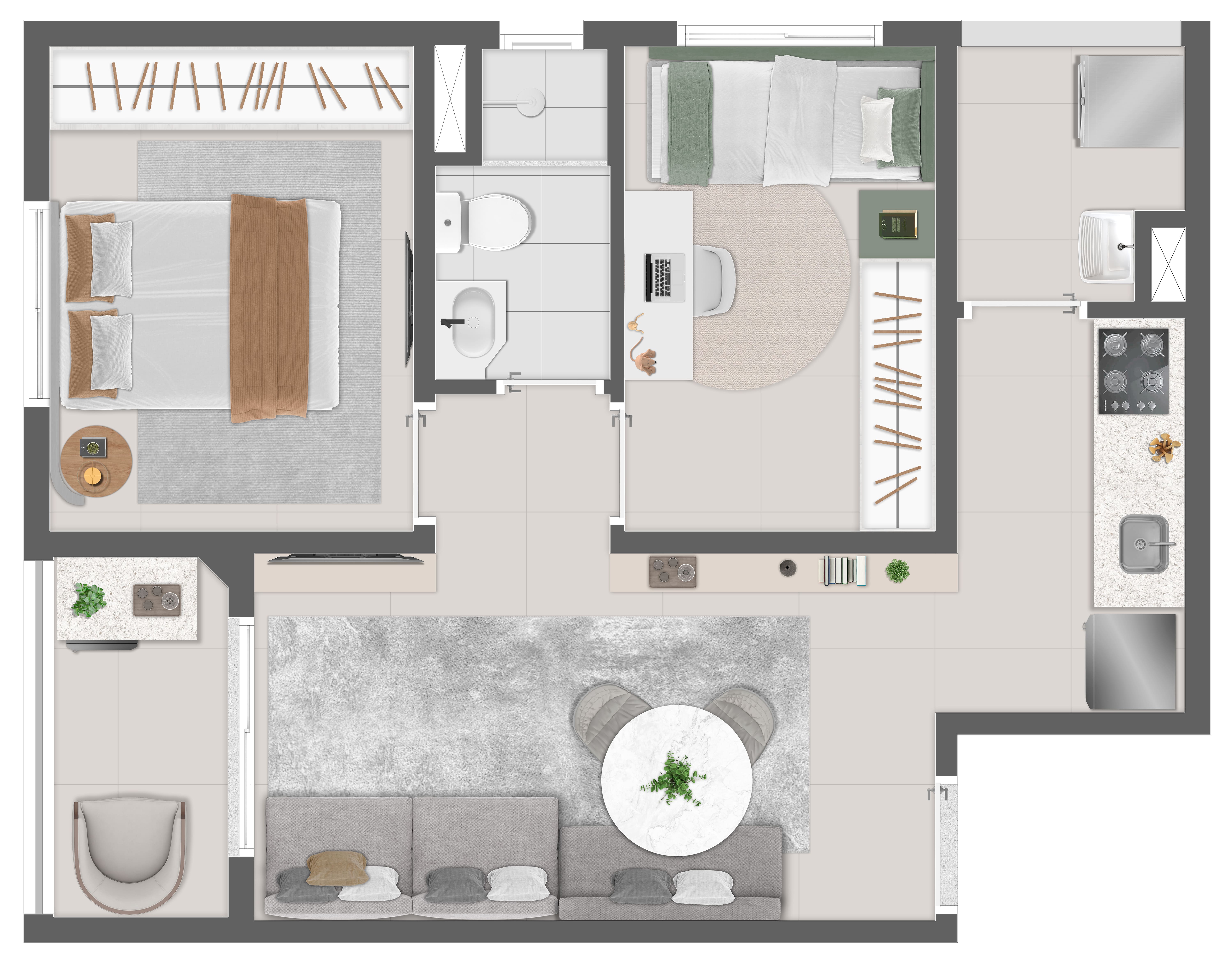 Apartamento à venda com 44m², 2 quartos com vaga - 15