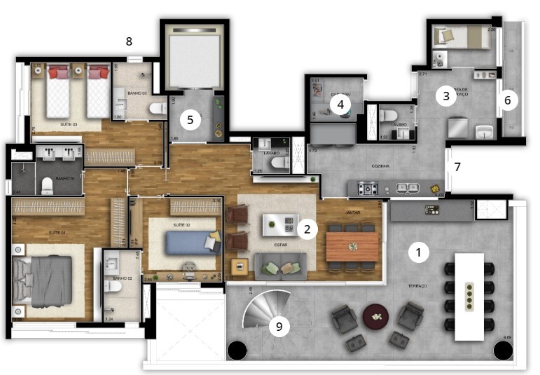 Apartamento à venda com 324m², 3 quartos com vaga - 32