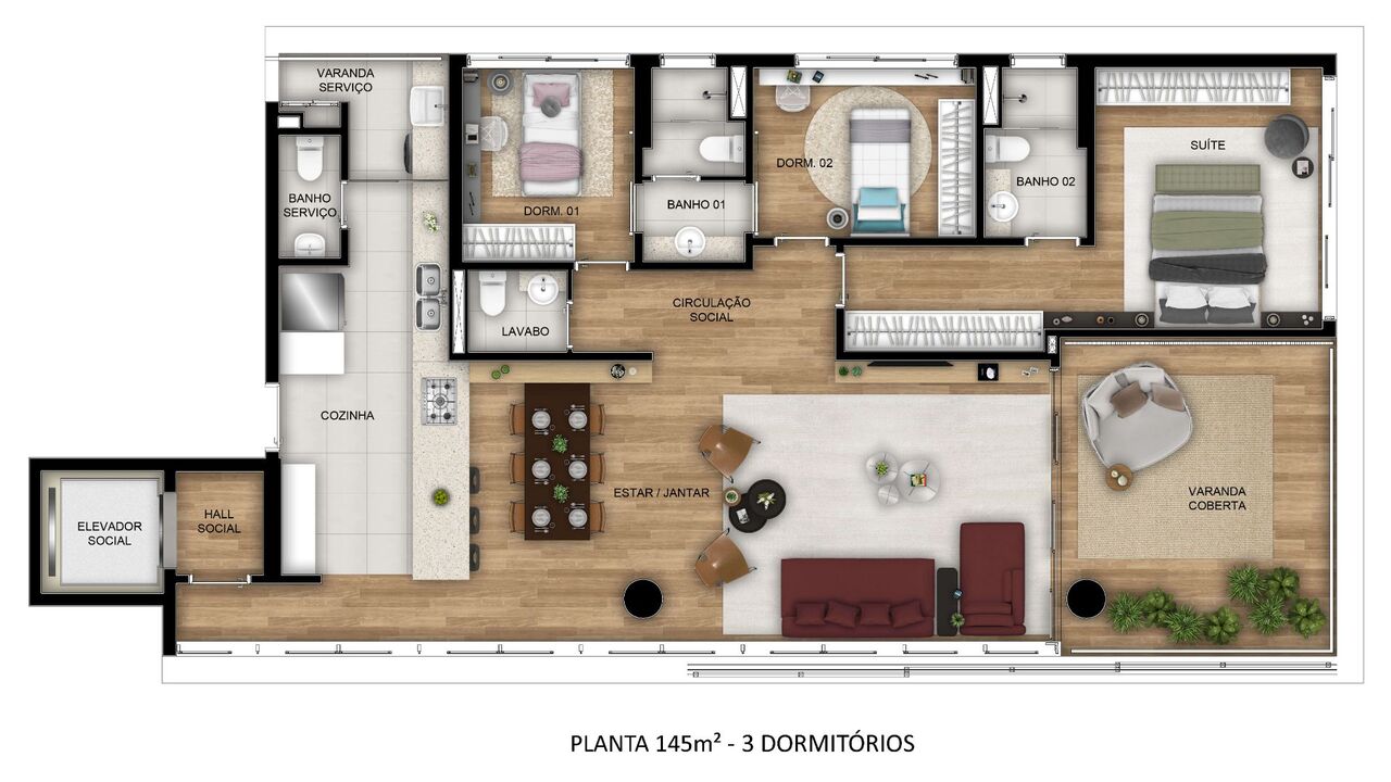 Apartamento à venda com 145m², 3 quartos com vaga - 25