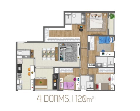 Apartamento à venda com 120m², 4 quartos com vaga - 13