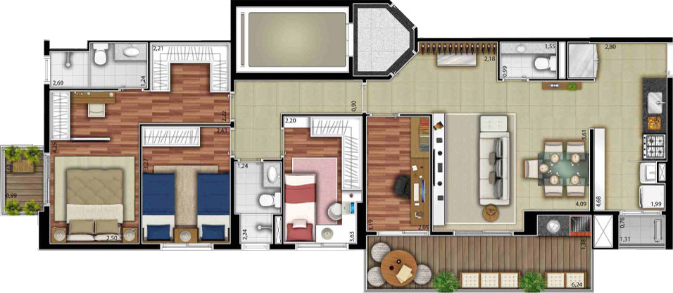 Apartamento à venda com 109m², 3 quartos com vaga - 16