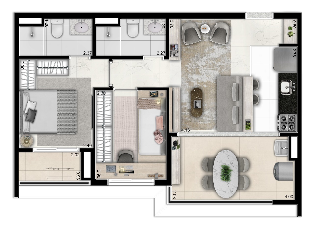 Apartamento à venda com 54m², 2 quartos com vaga - 20