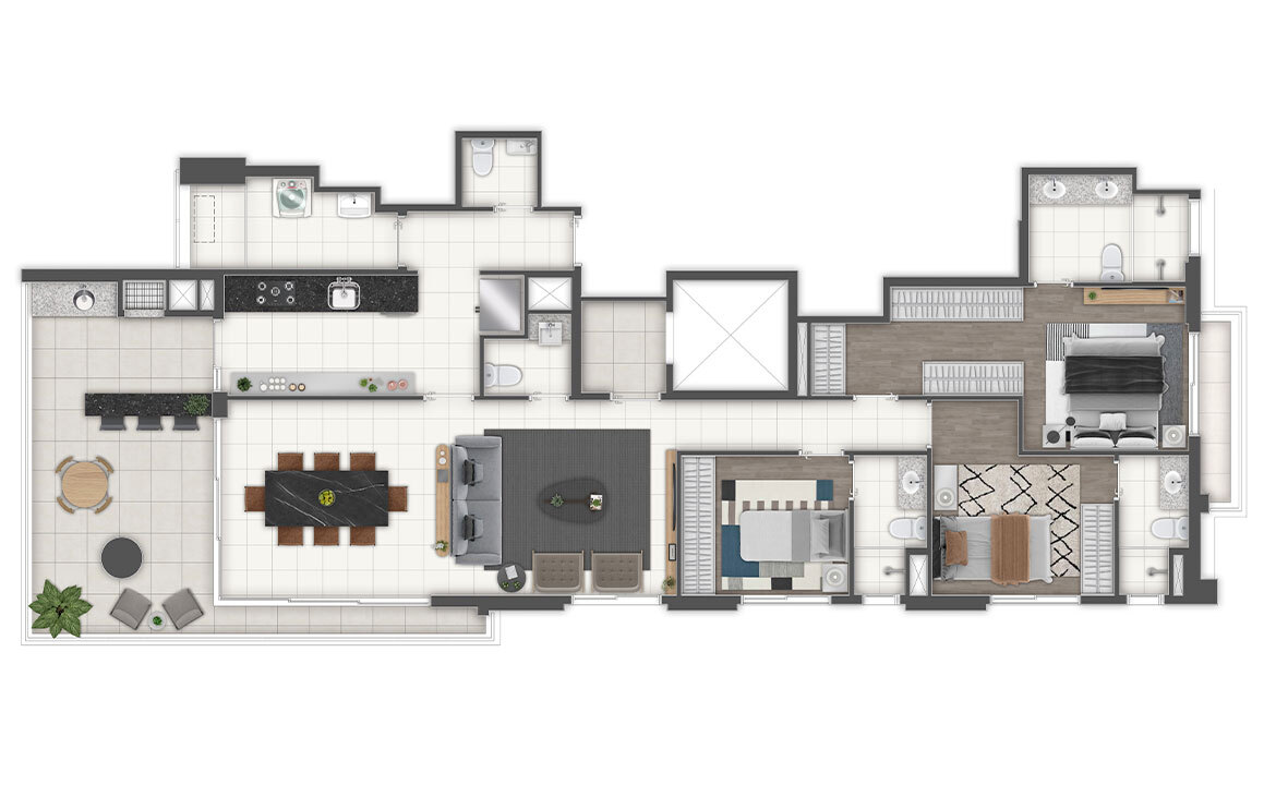 Apartamento à venda com 143m², 3 quartos com vaga - 24