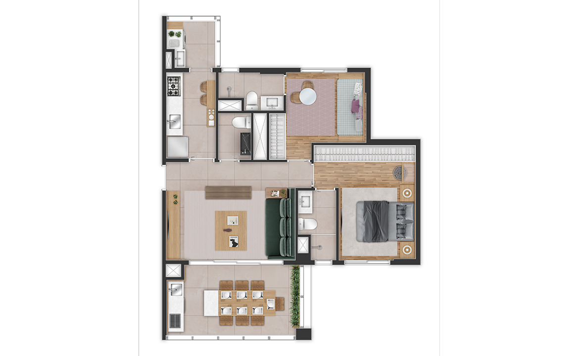 Apartamento à venda com 73m², 2 quartos com vaga - 17