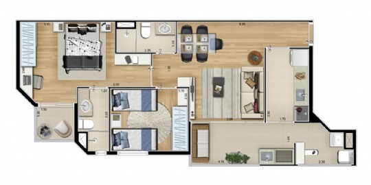Apartamento à venda com 68m², 2 quartos com vaga - 5