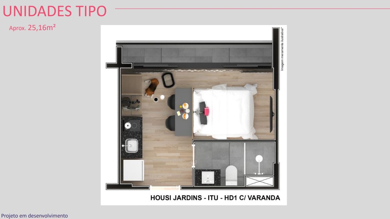 Studio à venda com 26m², 0 quartos sem vaga - 14