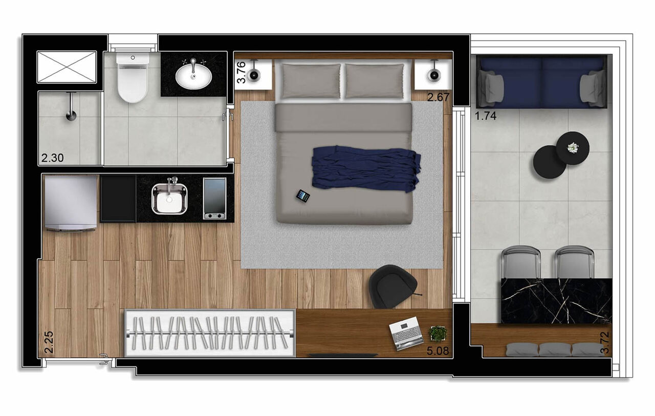 Studio à venda com 32m², 0 quartos sem vaga - 11