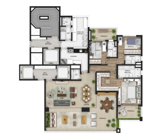 Apartamento à venda com 208m², 3 quartos com vaga - 7