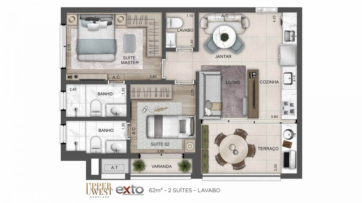 Apartamento à venda com 62m², 2 quartos com vaga - 16