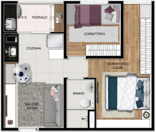 Apartamento à venda com 39m², 2 quartos com vaga - 10