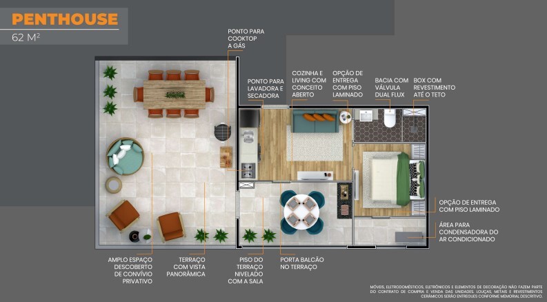 Apartamento à venda com 62m², 1 quarto sem vaga - 13