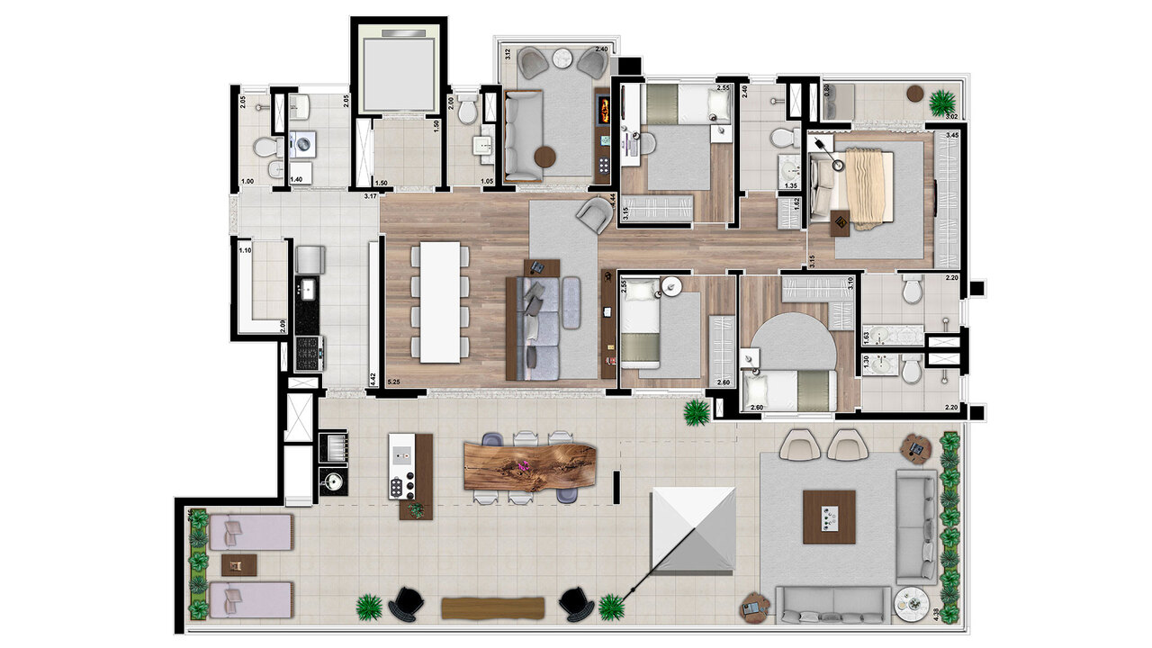 Apartamento à venda com 211m², 4 quartos com vaga - 16