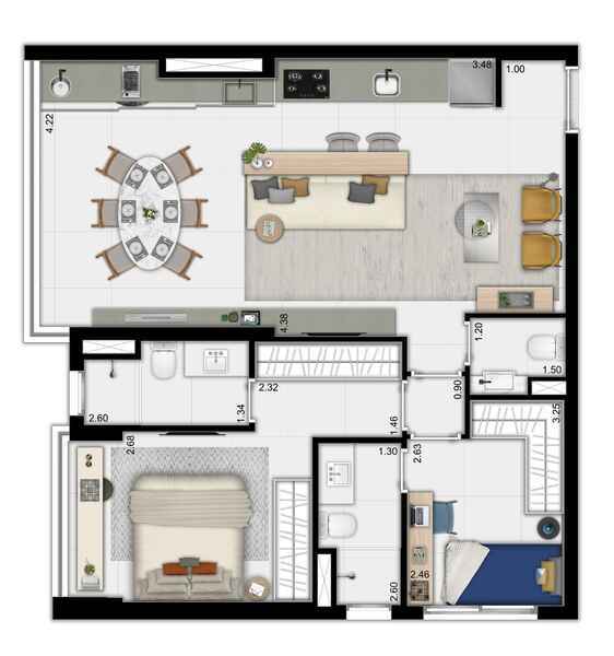 Apartamento à venda com 78m², 2 quartos com vaga - 31