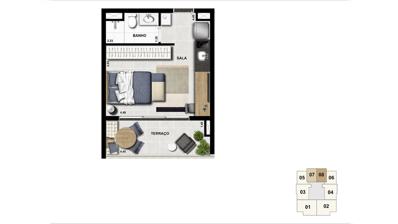 Studio à venda com 30m², 0 quartos sem vaga - 20