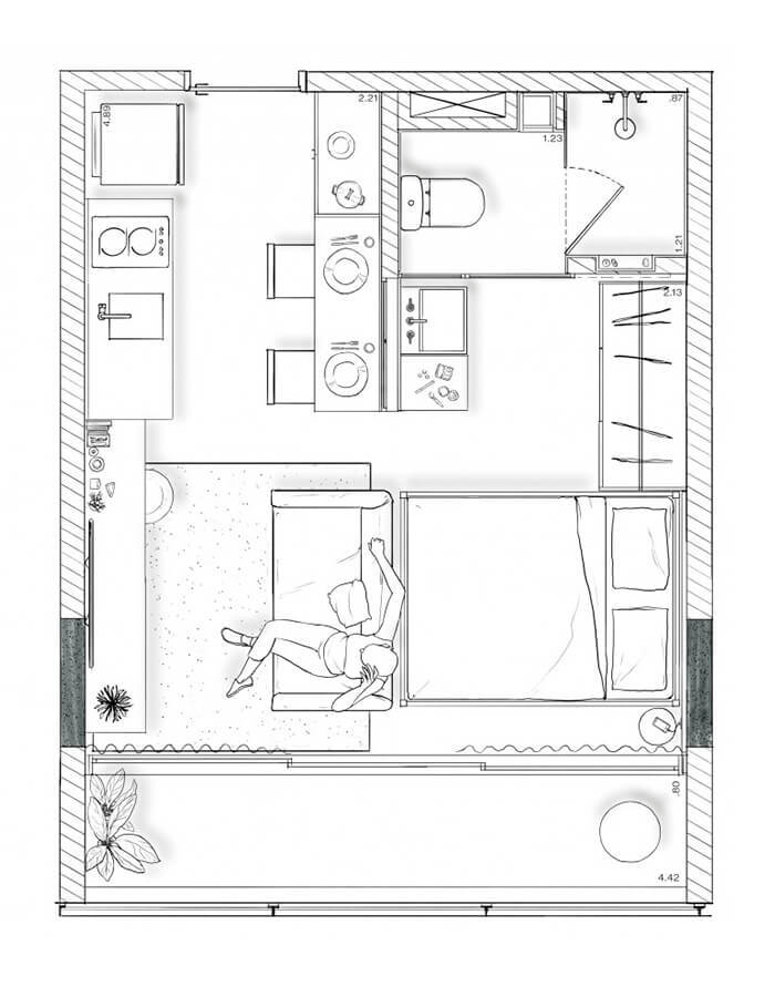 Studio à venda com 29m², 0 quartos sem vaga - 15