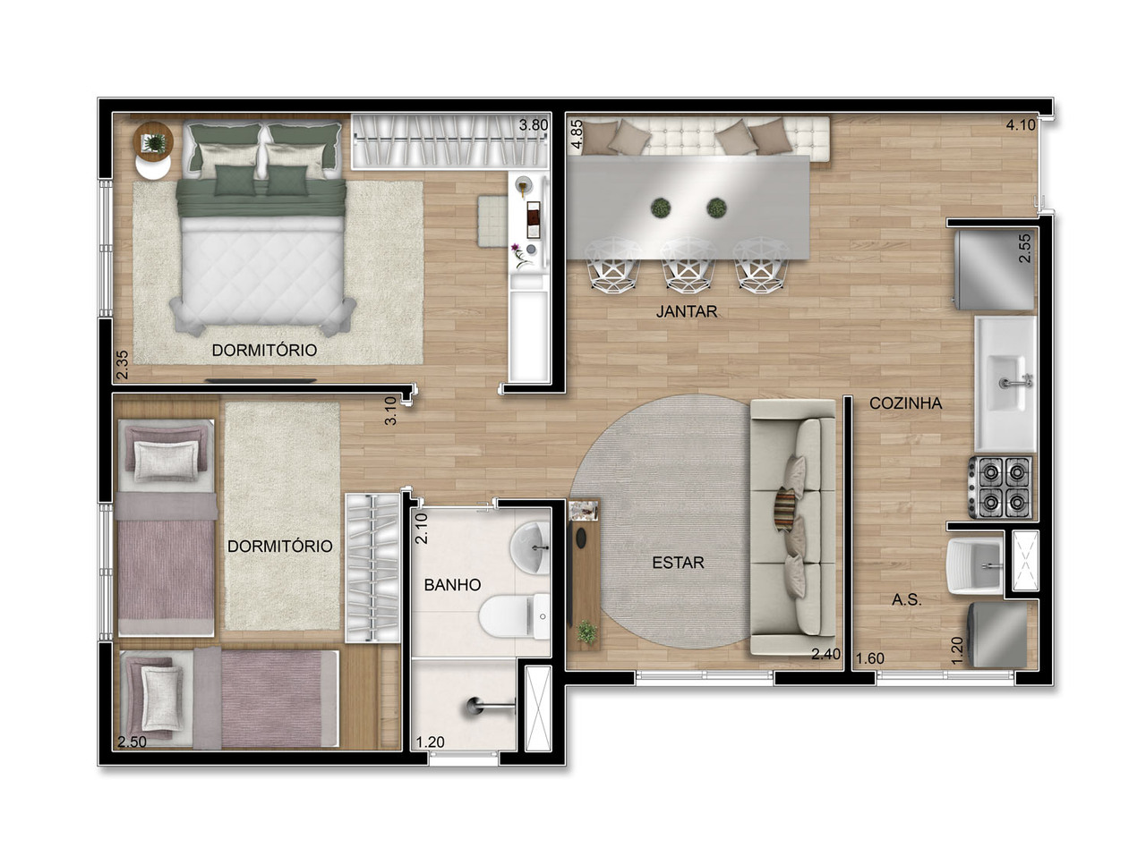 Apartamento à venda com 43m², 2 quartos com vaga - 9