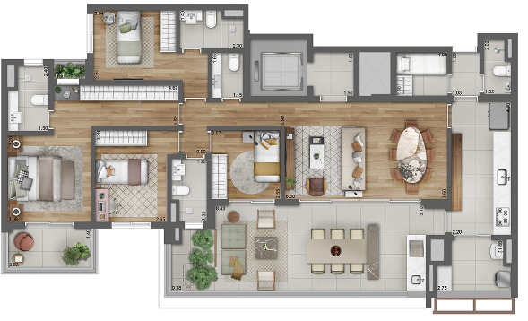 Apartamento à venda com 167m², 4 quartos com vaga - 16