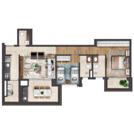 Apartamento à venda com 82m², 2 quartos com vaga - 13