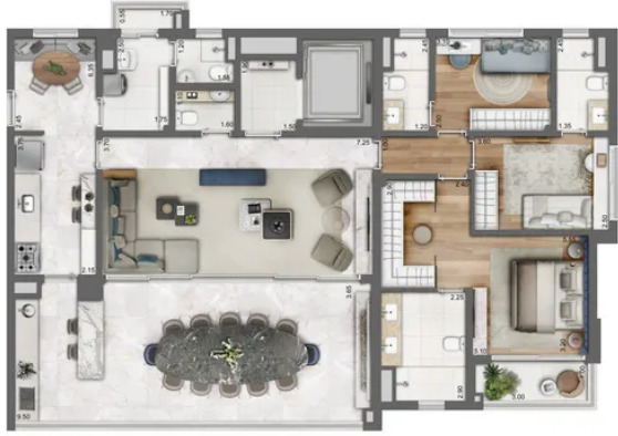 Apartamento à venda com 165m², 3 quartos com vaga - 21