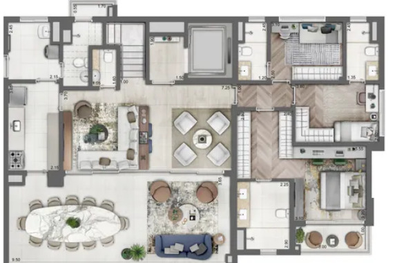 Apartamento à venda com 303m², 4 quartos com vaga - 21