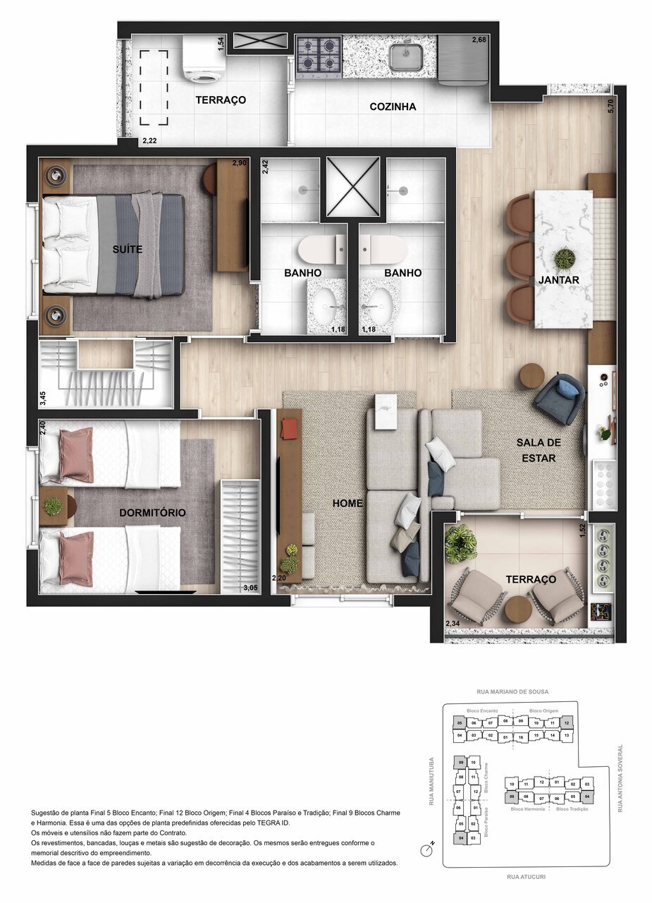 Apartamento à venda com 62m², 3 quartos com vaga - 24