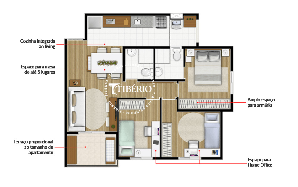 Apartamento à venda com 64m², 3 quartos com vaga - 36