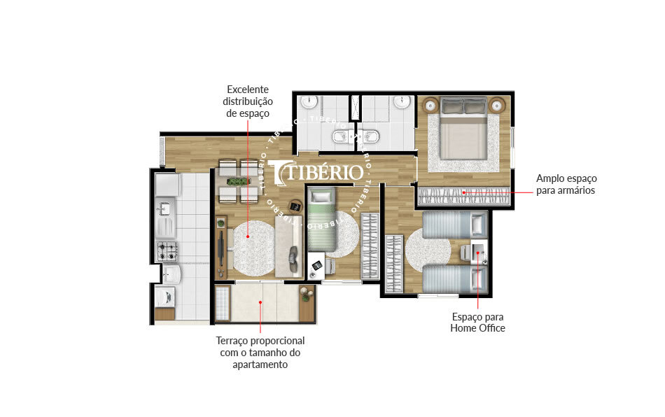 Apartamento à venda com 59m², 3 quartos com vaga - 26