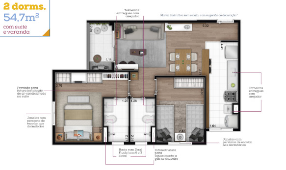 Apartamento à venda com 54m², 2 quartos com vaga - 16