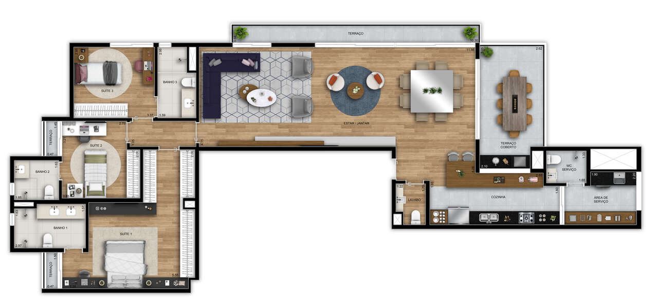 Apartamento à venda com 127m², 3 quartos com vaga - 10
