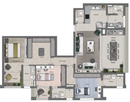 Apartamento à venda com 140m², 3 quartos com vaga - 22