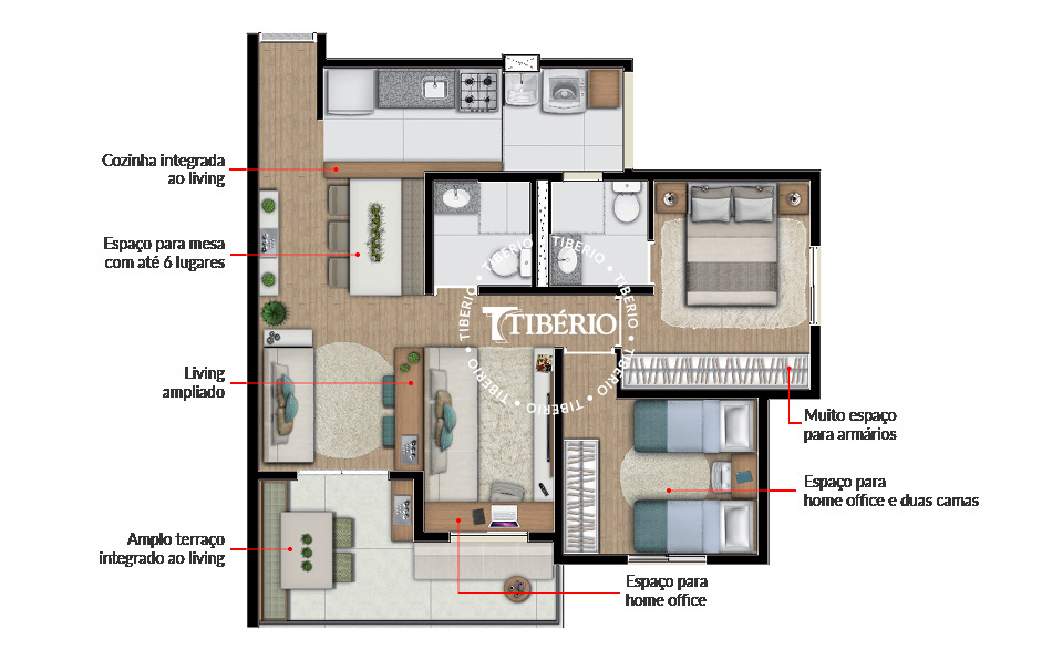 Apartamento à venda com 67m², 3 quartos com vaga - 31