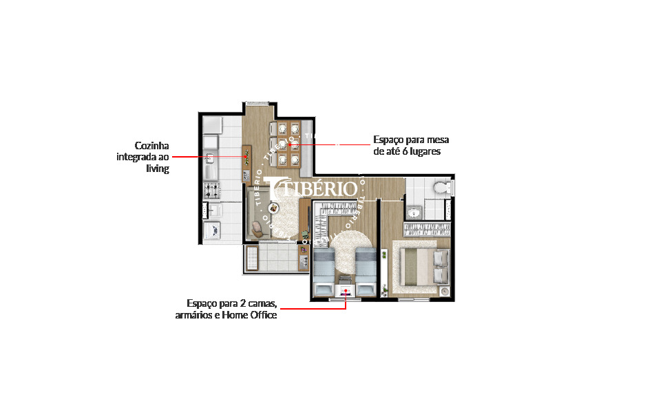Apartamento à venda com 50m², 2 quartos com vaga - 21