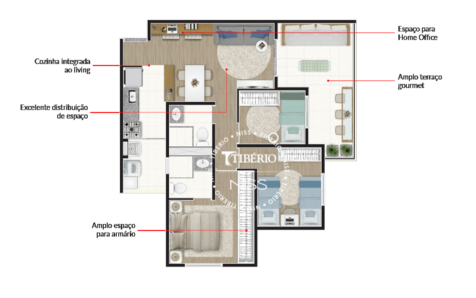 Apartamento à venda com 70m², 3 quartos com vaga - 14