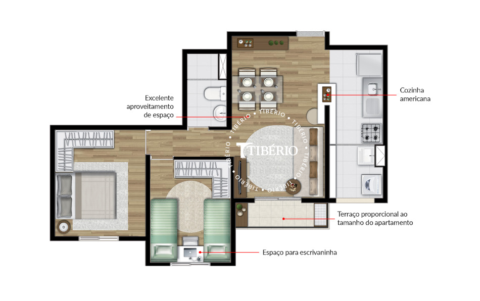 Apartamento à venda com 47m², 2 quartos com vaga - 39