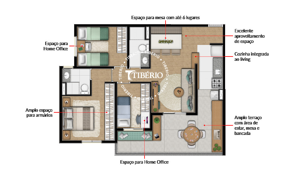 Apartamento à venda com 76m², 3 quartos com vaga - 16