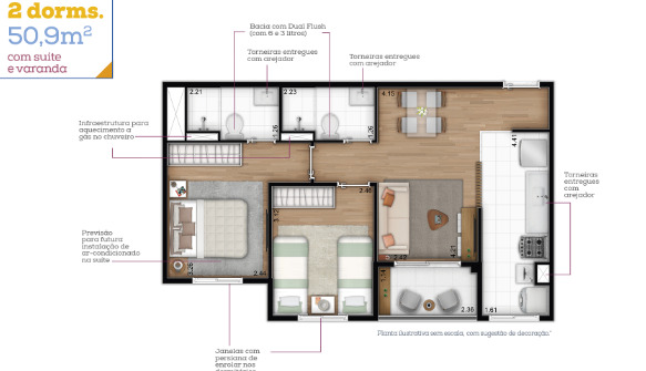 Apartamento à venda com 50m², 2 quartos com vaga - 16
