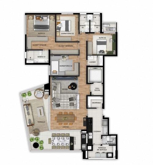 Apartamento à venda com 195m², 4 quartos com vaga - 20