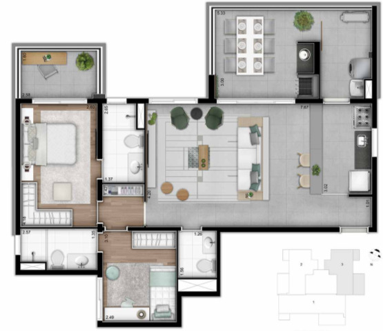 Apartamento à venda com 95m², 3 quartos com vaga - 16