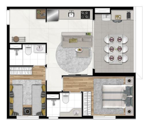 Apartamento à venda com 53m², 2 quartos com vaga - 20