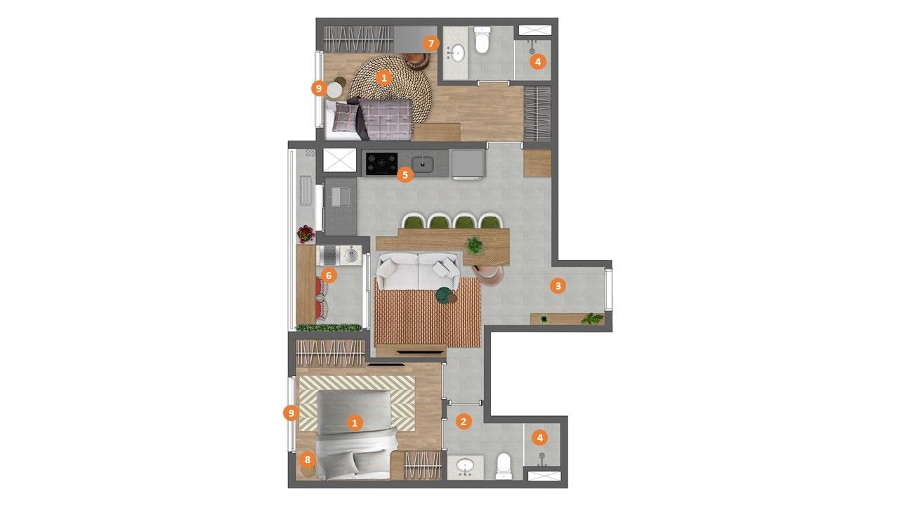 Apartamento à venda com 54m², 2 quartos com vaga - 19