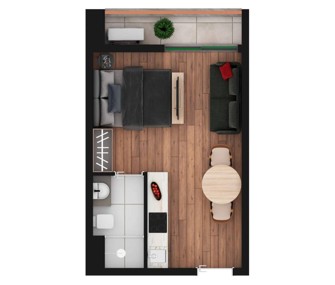 Studio à venda com 27m², 0 quartos sem vaga - 16