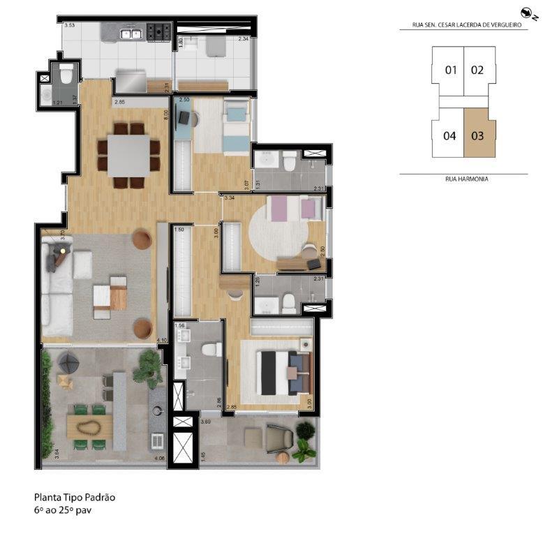 Apartamento à venda com 122m², 3 quartos com vaga - 7
